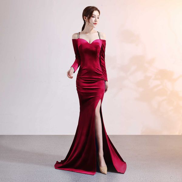 luxury evening dress 1216 veet banquet fishtail evening long sleeve annual meeting host female elegant, Black;gray
luxury evening dress 1216 veet banquet fishtail evening long sleeve annual meeting host female elegant, Black;gray