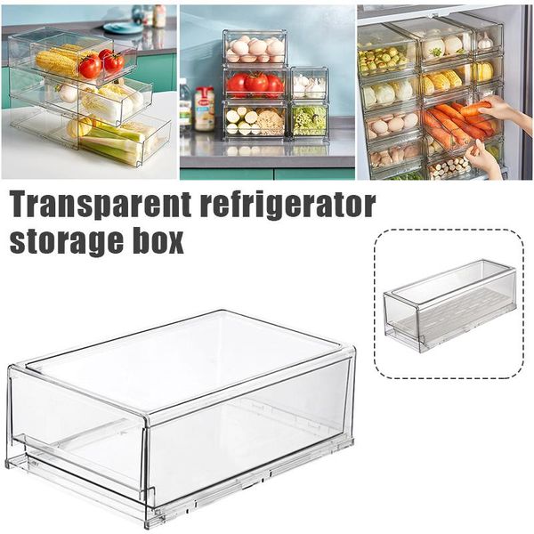 kitchen convenience transparent refrigerator organizer storage box drawer type for er cabinet counter xh8z bottles & jars
kitchen convenience transparent refrigerator organizer storage box drawer type for er cabinet counter xh8z bottles & jars