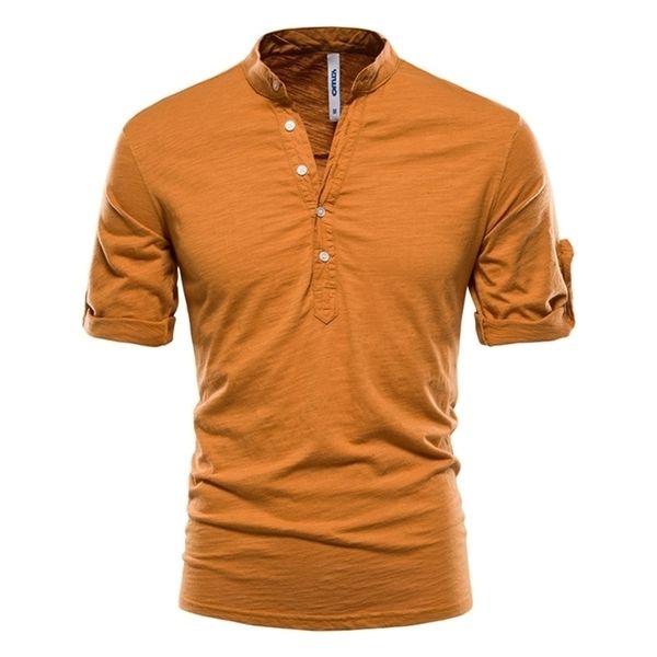 aiopeson stand collar t-shirt men solid color 100% cotton middle sleeve men's t shirts summer quality casual tee shirt male 210722, White;black
aiopeson stand collar t-shirt men solid color 100% cotton middle sleeve men's t shirts summer quality casual tee shirt male 210722, White;black