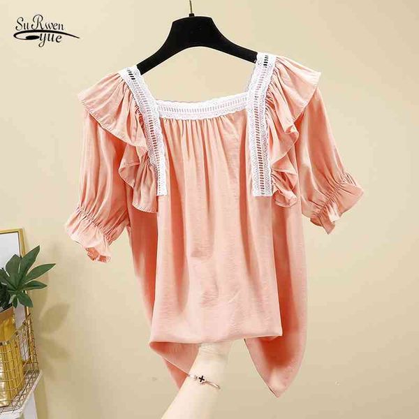 korean style women chiffon blouse blusas mujer de moda summer solid square collar clothes elegantes 9416 50 210521, White
korean style women chiffon blouse blusas mujer de moda summer solid square collar clothes elegantes 9416 50 210521, White