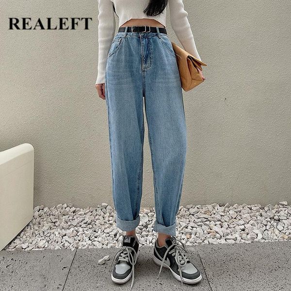 women's jeans realeft 2021 autumn vintage high waist harem pants with belted blue streetwear straight female denim
women's jeans realeft 2021 autumn vintage high waist harem pants with belted blue streetwear straight female denim