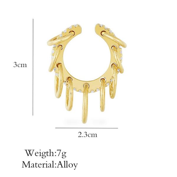 hoop & huggie 2021 punk retro nonpierced single multi-ring mini ear bone clip female rock cartilage buckle gold metal pendant jewelry, Golden;silver
hoop & huggie 2021 punk retro nonpierced single multi-ring mini ear bone clip female rock cartilage buckle gold metal pendant jewelry, Golden;silver