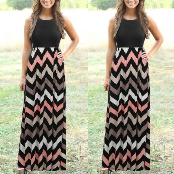 summer women dress print design long boho lady sleeveless beach sundrss maxi female clothing casual dresses, Black;gray
summer women dress print design long boho lady sleeveless beach sundrss maxi female clothing casual dresses, Black;gray