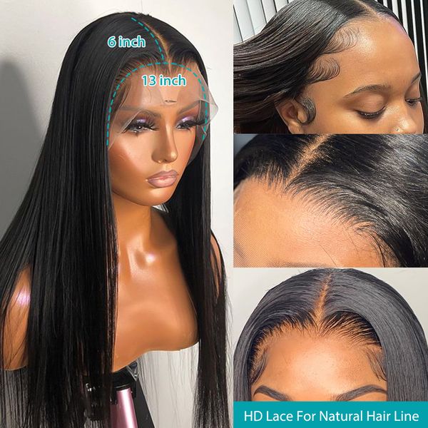 transparent 13x4 13x6 lace front human hair wigs 8-34 inch brazilian straight lace frontal for women preplucked 4x4 closure wig, Black
transparent 13x4 13x6 lace front human hair wigs 8-34 inch brazilian straight lace frontal for women preplucked 4x4 closure wig, Black