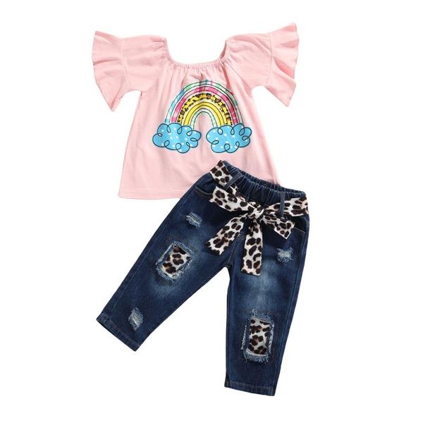 clothing sets opperiaya kids baby girls short sleeves trousers leopard belt ruffle decoration rainbow cloud print summer cotton, White
clothing sets opperiaya kids baby girls short sleeves trousers leopard belt ruffle decoration rainbow cloud print summer cotton, White