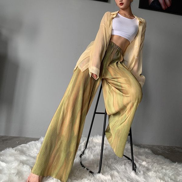 women's pants & capris ribbed summer wide leg women trousers tie dye elastic high waist blue green loose palazzo streetwear w2a4, Black;white
women's pants & capris ribbed summer wide leg women trousers tie dye elastic high waist blue green loose palazzo streetwear w2a4, Black;white