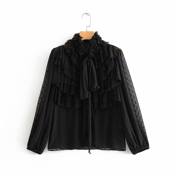 women's fall 2021 vertical collar long sleeve laminated translucent shirt bow with ruffles dot tulle blouse 06895268800 blouses & shirt, White
women's fall 2021 vertical collar long sleeve laminated translucent shirt bow with ruffles dot tulle blouse 06895268800 blouses & shirt, White