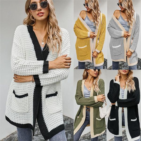women's trench coats korean style women cardigans winter elegant long sleeves loose knitted sweater coat us84, Tan;black
women's trench coats korean style women cardigans winter elegant long sleeves loose knitted sweater coat us84, Tan;black