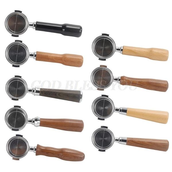 51mm alloy coffee machine filter holder bottomless portafilter with wooden/plastic handle professional accessory drop filters
51mm alloy coffee machine filter holder bottomless portafilter with wooden/plastic handle professional accessory drop filters