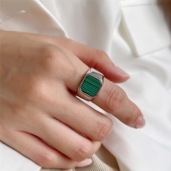 cluster rings vintage green stone square wide ring for women girl 925 sterling silver geometric open adjustable finger anillos, Golden;silver
cluster rings vintage green stone square wide ring for women girl 925 sterling silver geometric open adjustable finger anillos, Golden;silver