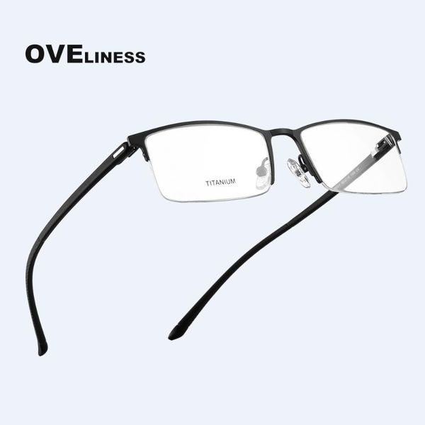 fashion sunglasses frames square glasses frame men optical men's eyeglasses myopia prescription titanium alloy eyewear spectacles, Black 
fashion sunglasses frames square glasses frame men optical men's eyeglasses myopia prescription titanium alloy eyewear spectacles, Black