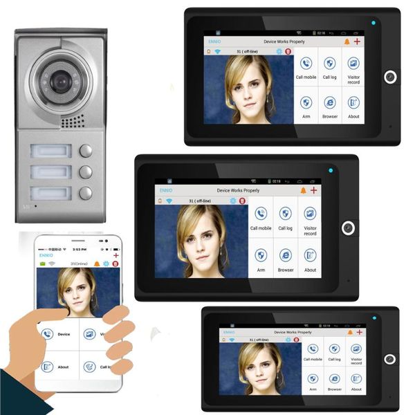 video door phones smartyiba 3 apartments 7inch wired wifi unlock visual doorphone doorbell intercom system support app control
video door phones smartyiba 3 apartments 7inch wired wifi unlock visual doorphone doorbell intercom system support app control