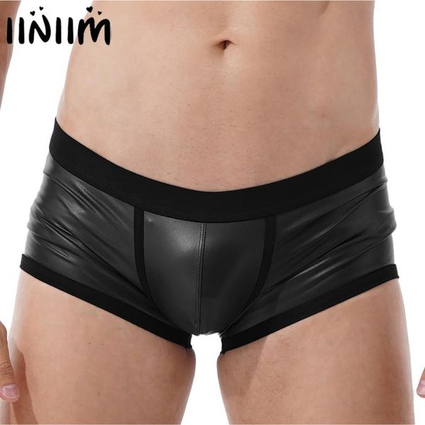 underpants men low waist panties faux leather boxer shorts sports swimming trunks swimwear bulge pouch elastic waistband, Black;white
underpants men low waist panties faux leather boxer shorts sports swimming trunks swimwear bulge pouch elastic waistband, Black;white
