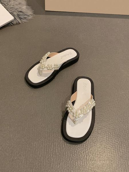 slippers women's shoes outdoor summer 2021 fashion pearl thick-soled non-slip flip-flops, Black
slippers women's shoes outdoor summer 2021 fashion pearl thick-soled non-slip flip-flops, Black