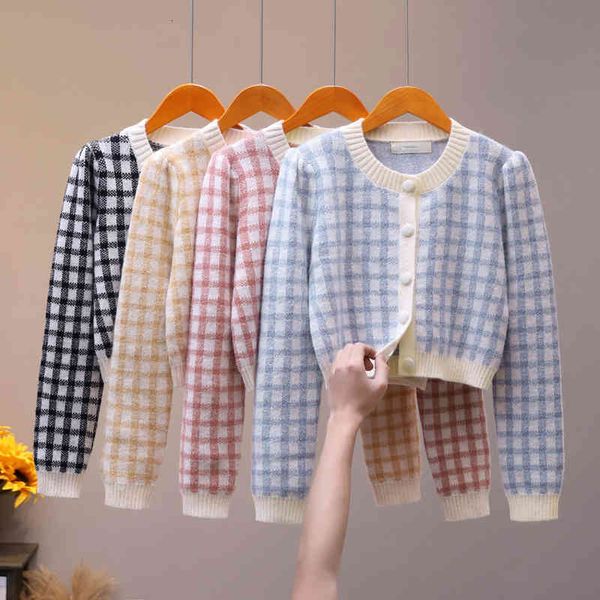 casual dresses korean ins vintage plaid women sweater spring summer short knitted coat long sleeve buttons crop ladies sweet c, Black;gray
casual dresses korean ins vintage plaid women sweater spring summer short knitted coat long sleeve buttons crop ladies sweet c, Black;gray