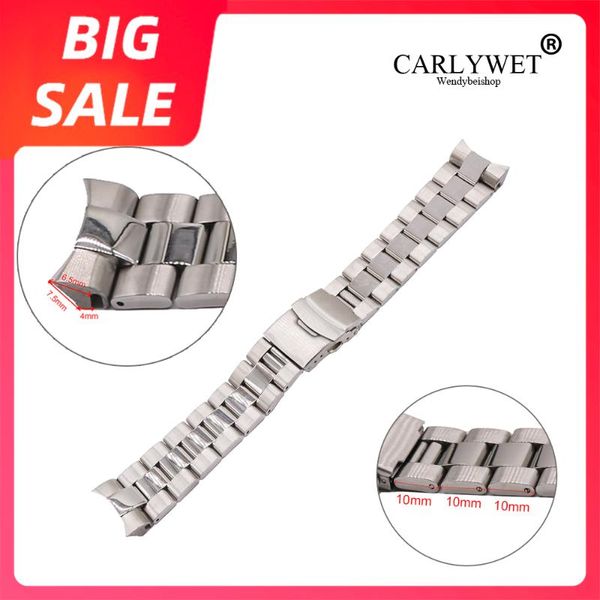 watch bands carlywet 22mm luxury 316l steel solid curved end links replacement band strap bracelet double push clasp for, Black;brown
watch bands carlywet 22mm luxury 316l steel solid curved end links replacement band strap bracelet double push clasp for, Black;brown
