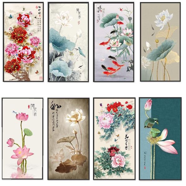 paintings vintage chinese style lotus peony with letters poster print canvas painting wall art picture for family home decoration
paintings vintage chinese style lotus peony with letters poster print canvas painting wall art picture for family home decoration