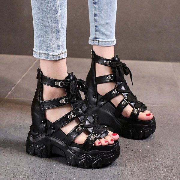 sandals ins punk leisure wedges women's shoes 2021 summer women s andals platform shoelaces high heels casual woman zip, Black
sandals ins punk leisure wedges women's shoes 2021 summer women s andals platform shoelaces high heels casual woman zip, Black