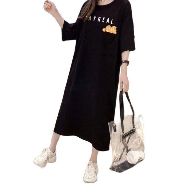 casual dresses fashion short-sleeved cartoon t-shirt dress female koreansummer for women 2021 large size loose long maternity, Black;gray
casual dresses fashion short-sleeved cartoon t-shirt dress female koreansummer for women 2021 large size loose long maternity, Black;gray