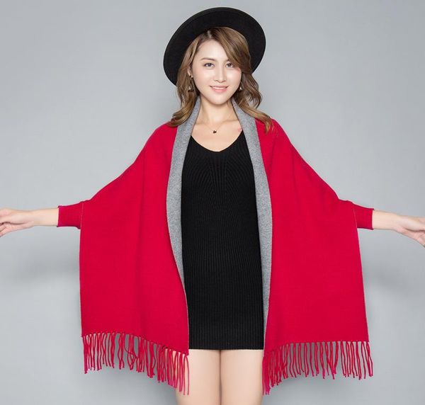 fringed shawl cape warm all-match autumn and winter ladies temperament scarf solid color thickening scarves, Blue;gray
fringed shawl cape warm all-match autumn and winter ladies temperament scarf solid color thickening scarves, Blue;gray