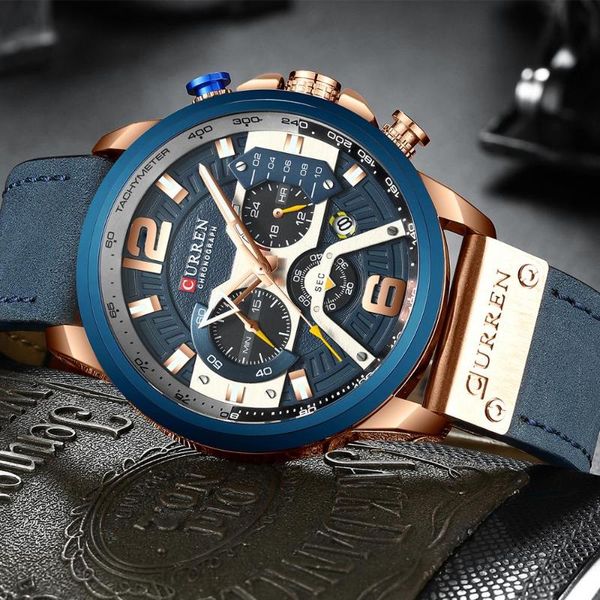 wristwatches curren casual sport watches for men military leather wristwatch clock fashion chronograph 8329, Slivery;brown
wristwatches curren casual sport watches for men military leather wristwatch clock fashion chronograph 8329, Slivery;brown