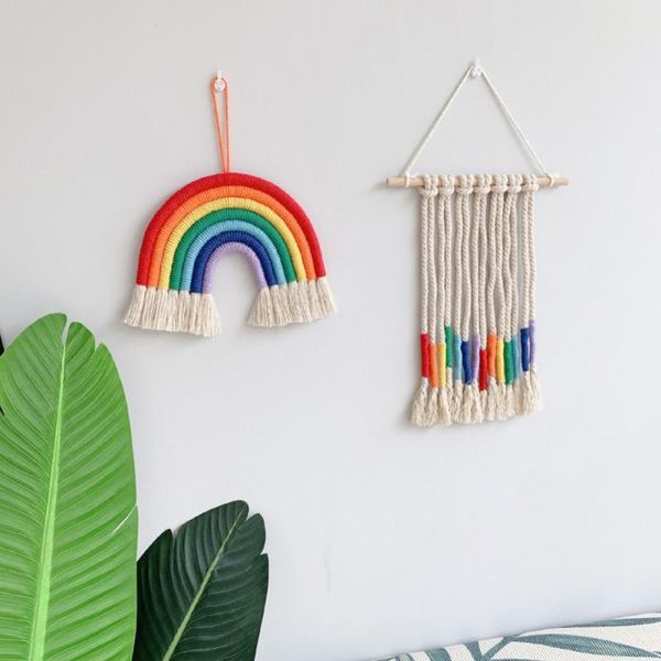 tapestries macrame rainbow hand-woven tapestry style wall hanging bohemian home decorations children room decor pendant
tapestries macrame rainbow hand-woven tapestry style wall hanging bohemian home decorations children room decor pendant