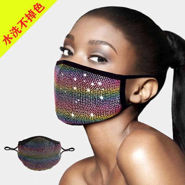 new rainbow drill cloth mask fashion personality pluggable filter dust and haze proof rhinestone mask
new rainbow drill cloth mask fashion personality pluggable filter dust and haze proof rhinestone mask