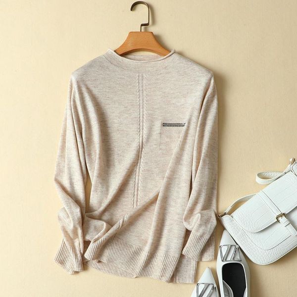 women's sweaters 2021 spring and autumn half high neck long sleeve round pullover loose knitted sweater fashion leisure, White;black
women's sweaters 2021 spring and autumn half high neck long sleeve round pullover loose knitted sweater fashion leisure, White;black