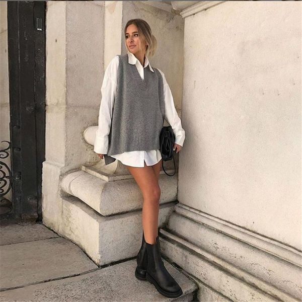 women's tanks & camis women tank solid knitted sweater vest autumn high street v-neck fashion loose sleeveless pullover grey, White
women's tanks & camis women tank solid knitted sweater vest autumn high street v-neck fashion loose sleeveless pullover grey, White