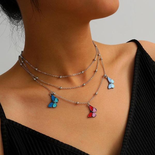 multilayer copper bead chain color cute butterfly pendant geometric necklace women fashion ladies retro collar necklacee jewelry necklaces, Silver
multilayer copper bead chain color cute butterfly pendant geometric necklace women fashion ladies retro collar necklacee jewelry necklaces, Silver