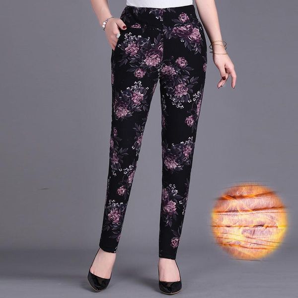 women's pants & capris middle age women plus thick velvet leggings autumn winter mom high elastic pencil flower print trousers female, Black;white
women's pants & capris middle age women plus thick velvet leggings autumn winter mom high elastic pencil flower print trousers female, Black;white