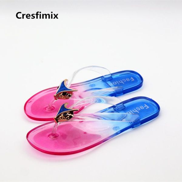 cresfimix women cute transparent jelly flip flops lady soft & comfortable flat female casual multicolor slippers, Black
cresfimix women cute transparent jelly flip flops lady soft & comfortable flat female casual multicolor slippers, Black