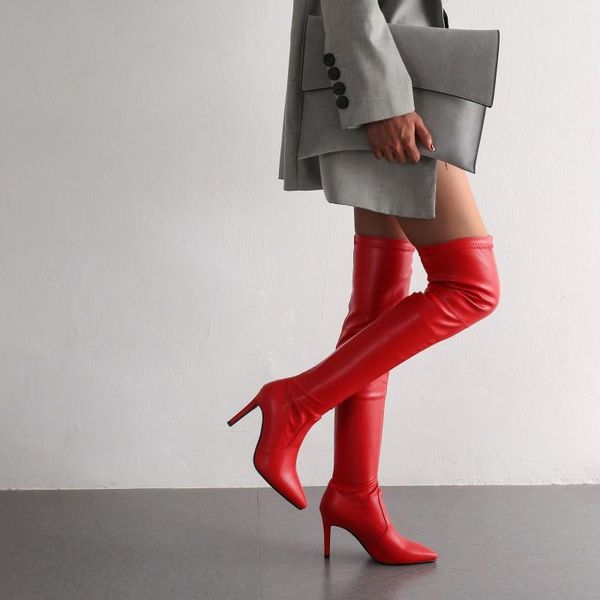 boots knee over women's shoes, thin heels, high elastic, legs, boots, brides' wedding pointed shoes, Black
boots knee over women's shoes, thin heels, high elastic, legs, boots, brides' wedding pointed shoes, Black