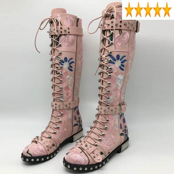 boots round toe mixed brand colors metal rivet womens flat printed lace up buckle knight fashion female high, Black
boots round toe mixed brand colors metal rivet womens flat printed lace up buckle knight fashion female high, Black