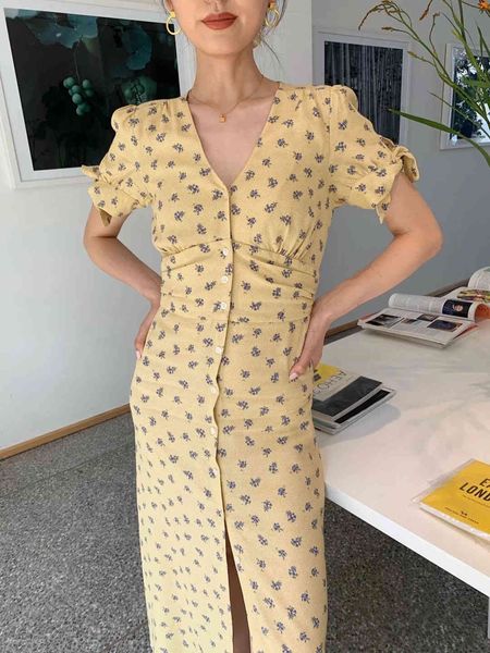 dress 2021 spring and autumn fashionable casual sweet yellow floral retro midi a36y, Black;gray
dress 2021 spring and autumn fashionable casual sweet yellow floral retro midi a36y, Black;gray