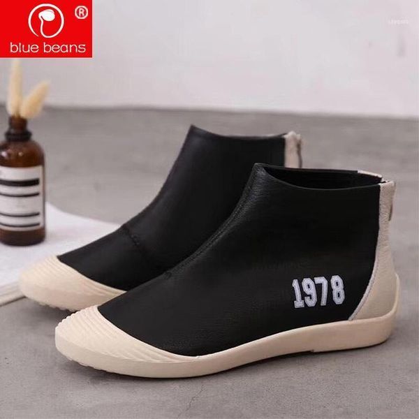boots head of the shell flat woman tide brand short real leather simple style post zipper high sneakers layer cowhide11, Black
boots head of the shell flat woman tide brand short real leather simple style post zipper high sneakers layer cowhide11, Black