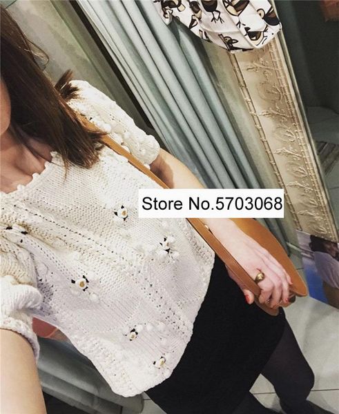 women's sweaters elfstyle ladies vintage style cotton crochet cable knitting pullover sweater with short sleeve & knitted bubble detail, White;black
women's sweaters elfstyle ladies vintage style cotton crochet cable knitting pullover sweater with short sleeve & knitted bubble detail, White;black