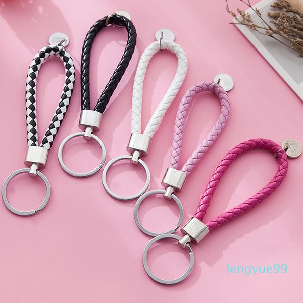 hand-woven leather cord cute car keychain key ring male and female waist pendant key chain creative gift, Silver
hand-woven leather cord cute car keychain key ring male and female waist pendant key chain creative gift, Silver