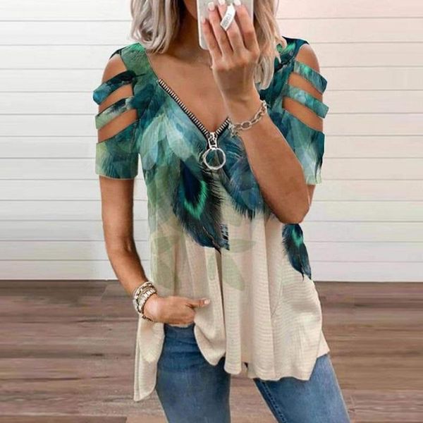 women's blouses & shirts women strapless v neck print deep low cut blouse shirt out zipper short sleeve casual pullover summer plu, White
women's blouses & shirts women strapless v neck print deep low cut blouse shirt out zipper short sleeve casual pullover summer plu, White