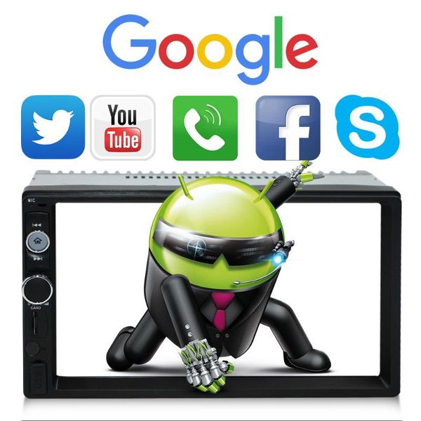 car video android 7.1 7-inch universal navigation gpsmp5 player integrated machine