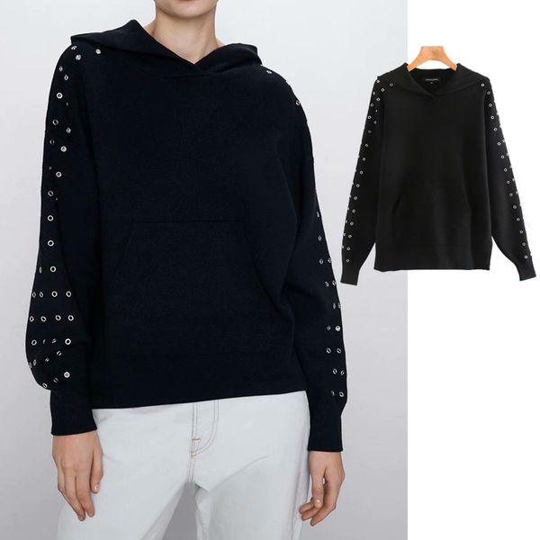 women's hoodies & sweatshirts women knitting metal hole hoodie sweatshirts winter kangaroo pocket ladies pullovers warm hooded jac, Black
women's hoodies & sweatshirts women knitting metal hole hoodie sweatshirts winter kangaroo pocket ladies pullovers warm hooded jac, Black