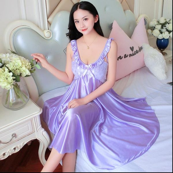 plus size xl xxl women sleepwear summer lounge design loose ice silk lace princess palace purple nightgown, Black;red
plus size xl xxl women sleepwear summer lounge design loose ice silk lace princess palace purple nightgown, Black;red