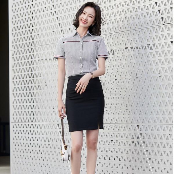two piece dress style 2021 formal professional women business suits with skirt and blouse shirt summer fabric ol styles blouses, White
two piece dress style 2021 formal professional women business suits with skirt and blouse shirt summer fabric ol styles blouses, White
