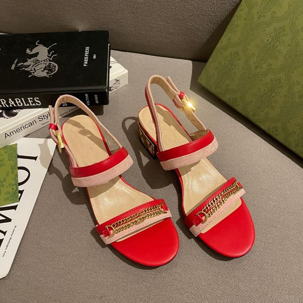luxury 2022 spring sandals 100 series leather manufacturing electroplated design double g chain polished fine size 35-42, Black
luxury 2022 spring sandals 100 series leather manufacturing electroplated design double g chain polished fine size 35-42, Black