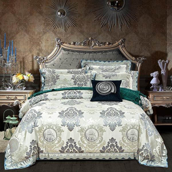 bedding sets european noble home textile 4pcs jacquard set luxury embroidery silk/cotton duvet cover bed sheet size cotton king
bedding sets european noble home textile 4pcs jacquard set luxury embroidery silk/cotton duvet cover bed sheet size cotton king