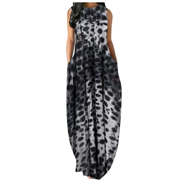 40# leopard printed dress women vintage sleeveless loose plain maxi dresses casual vest long with pockets vestido de mujer, Black;gray
40# leopard printed dress women vintage sleeveless loose plain maxi dresses casual vest long with pockets vestido de mujer, Black;gray