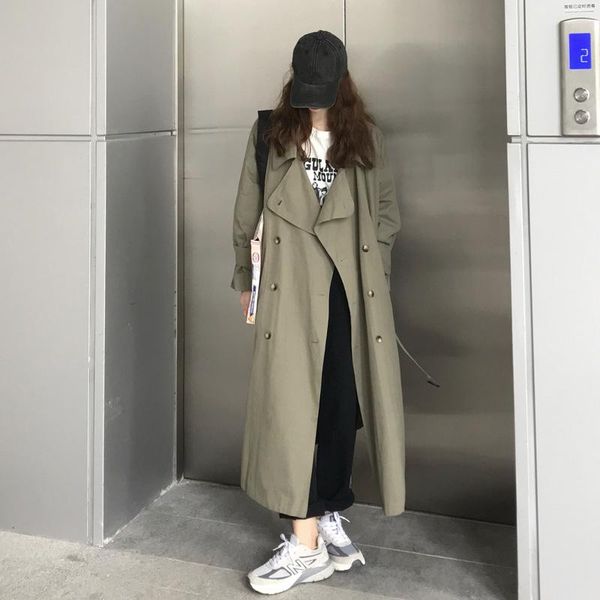 women's trench coats women double breasted solid long overcoats elegant style loose oversized outwear, Tan;black
women's trench coats women double breasted solid long overcoats elegant style loose oversized outwear, Tan;black