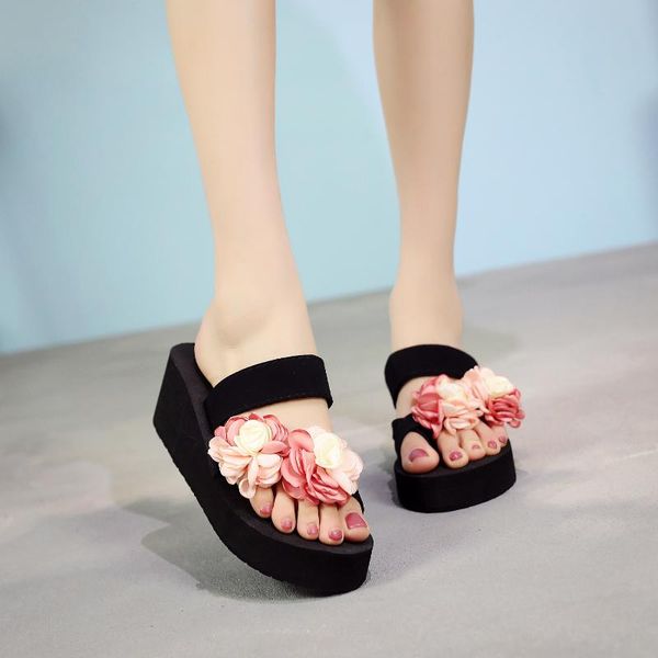 shoes woman 2021 flower slippers casual shale female beach on a wedge rubber flip flops pantofle low luxury sabot hawaiian soft, Black
shoes woman 2021 flower slippers casual shale female beach on a wedge rubber flip flops pantofle low luxury sabot hawaiian soft, Black