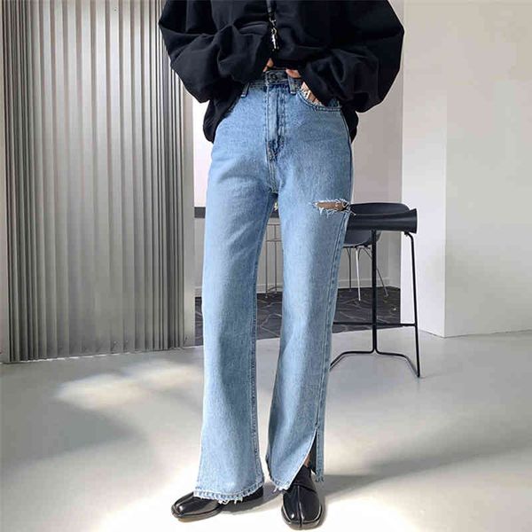 jeans vintage straight women split ripped high waist jeans pants female spring summer loose denim trousers femme aa37, Blue
jeans vintage straight women split ripped high waist jeans pants female spring summer loose denim trousers femme aa37, Blue