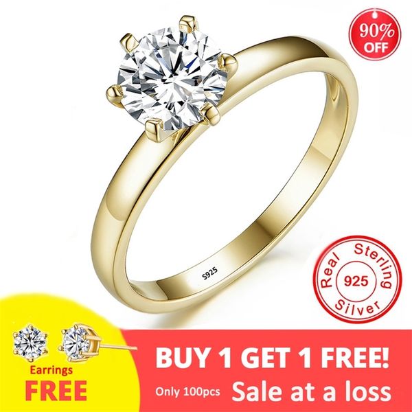 classic 18k yellow gold ring luxury solitaire 6mm 1 carat lab diamond wedding band never fade silver 925 jewelry r019 211217, Slivery;golden
classic 18k yellow gold ring luxury solitaire 6mm 1 carat lab diamond wedding band never fade silver 925 jewelry r019 211217, Slivery;golden